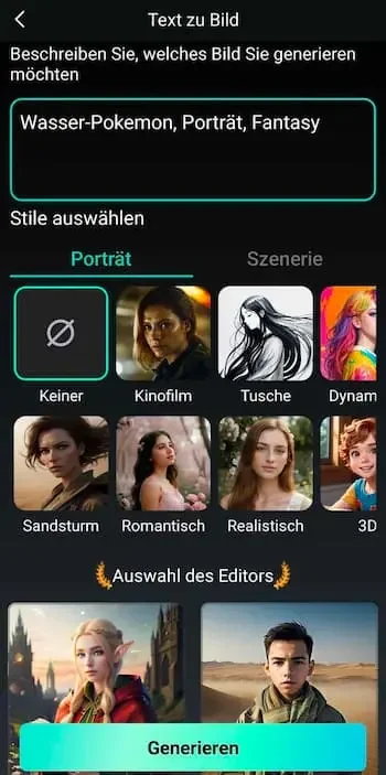 PhotoDirector App - Pokémon erstellen